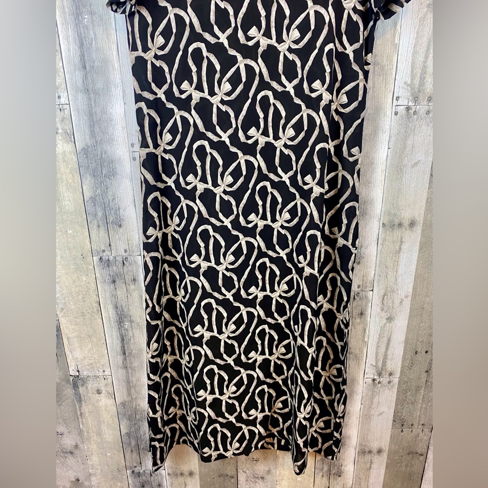 Tuckernuck Hyacinth House Rowan Bow Midi Dress in Black Size Small. - Picture 6 of 9